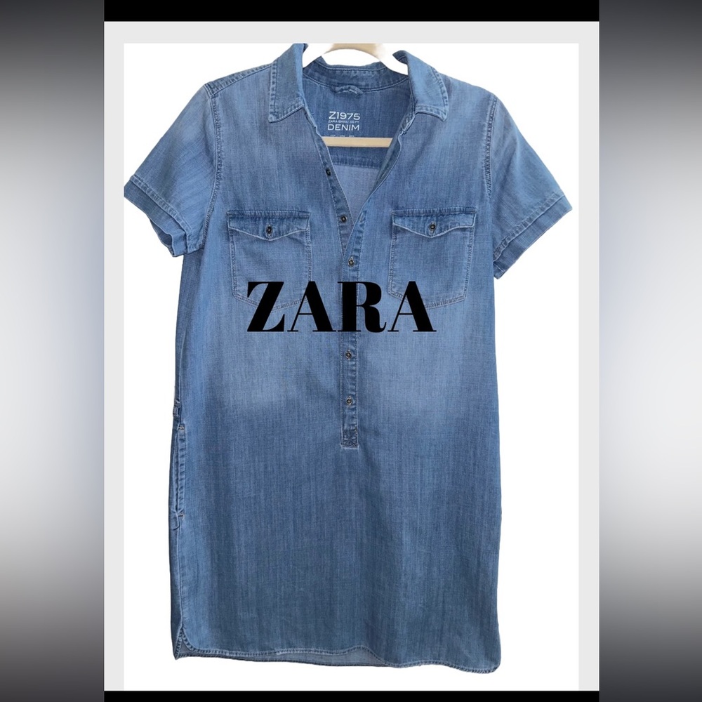 💙🦋Denim‎ Dress Z1975 ZARA Basic🦋💙
